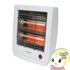 【在庫あり】石英管電気ストーブTEKNOS テクノス 600W ES-K601 ホワイト 電気ヒーター シンプル 薄型 足元 小型