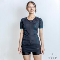 【在庫限り】ナイキ 水着 レディース フィットネス水着 めくれ防止 セパレート 上下セット ブラック NIKE…