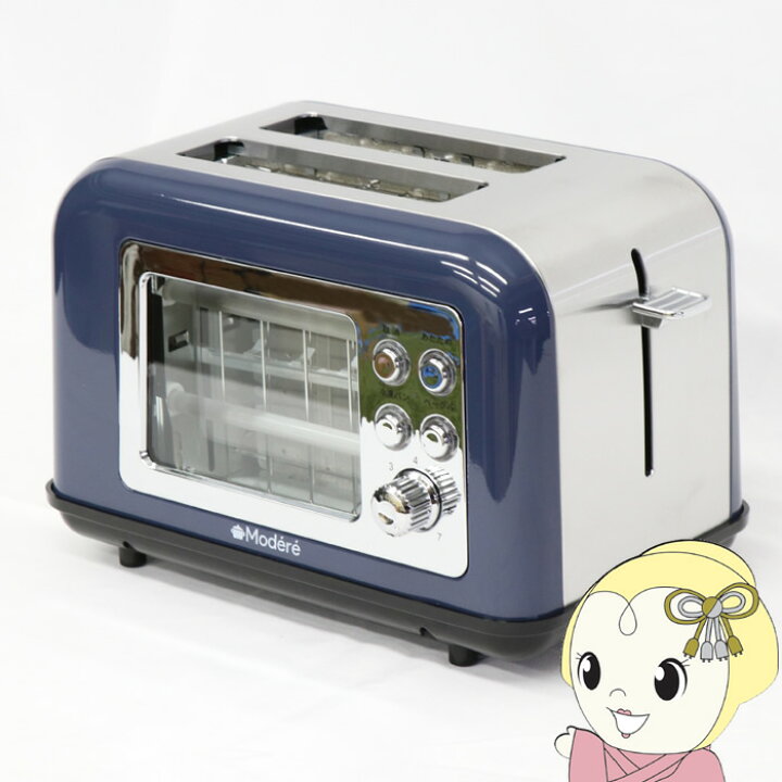 楽天市場】トースター レトロ調窓付きポップアップ型トースター HRS 