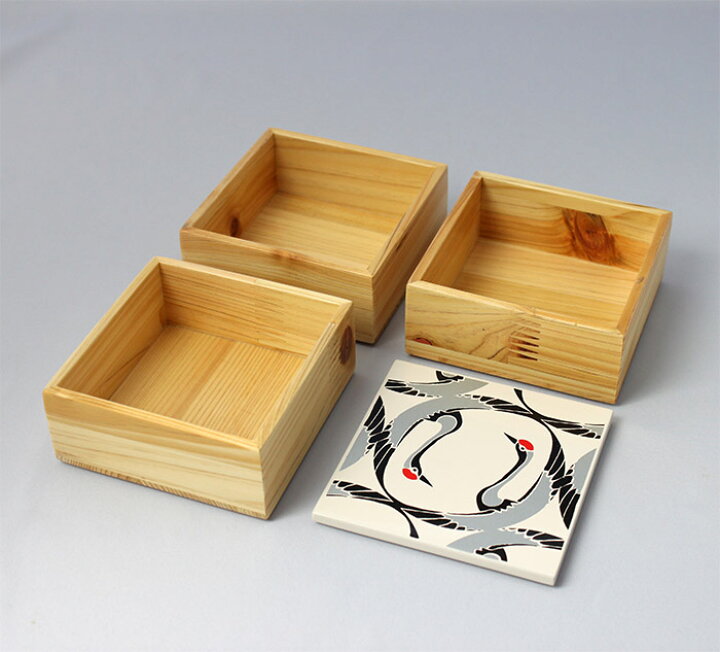 楽天市場】重箱 3段 ミニサイズ 一人用 鶴蒔絵ミニ三段重箱 お重箱 お 