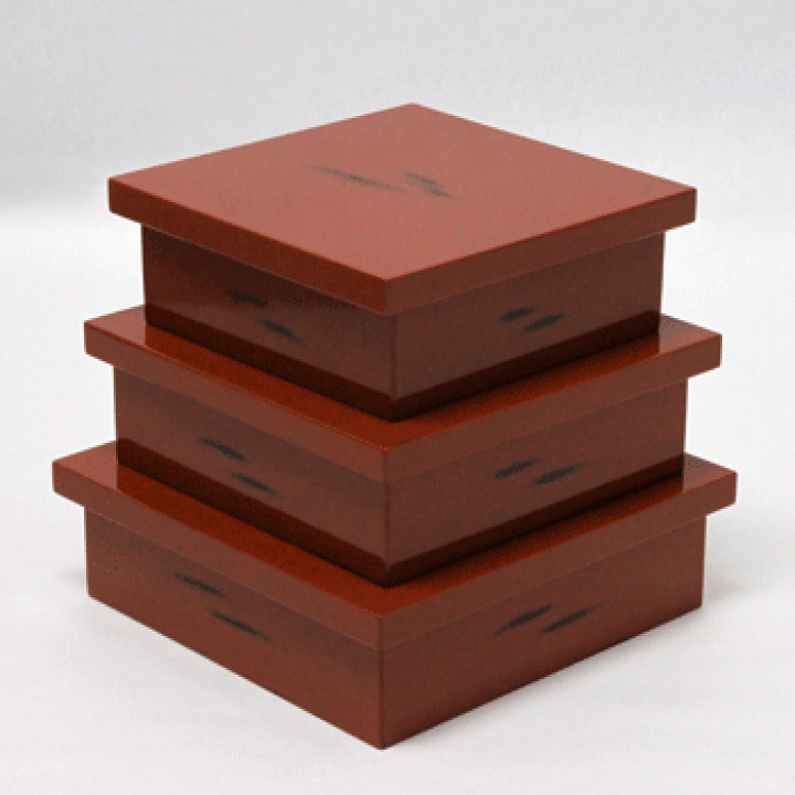 楽天市場】【迎春早割10%OFF】切溜 正方形 3段 セット 入子 漆器 重箱