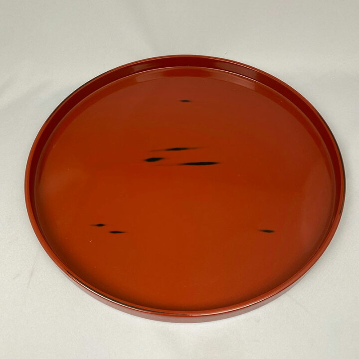 楽天市場】根来塗 丸盆 33cm 紀州漆器 伝統 木製 お盆 根来塗 丸盆 