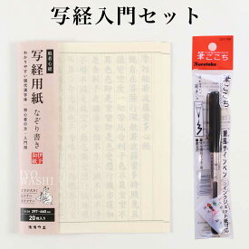 写経用紙 般若心経 なぞり書き・筆ごこち 20枚入り 50枚入り 写経入門セット