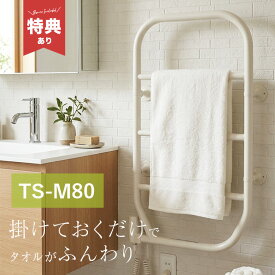 ＼特典あり／森永タオルウォーマー 壁付け TS-M80[タオル掛け タオルかけ ドライ 洗濯物 タオル 乾燥 乾く 乾きやすい 脱衣所 部屋干し タオルハンガー タオルウォーマー 壁掛け]