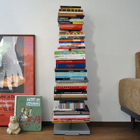 ＼特典あり／FRAMES＆SONS キャスター付ブックタワー ハイ DS143[本棚 スリム おしゃれ 北欧 インテリア 本 収納 コミック タワー 見せる収納棚 見せる収納] 即納