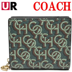 コーチ 財布 二つ折り財布 二つ折り 折り財布 レディース アウトレット COACH CF522 FCF522 IMGRN スナップ ウォレット シグネチャー モノグラム プリント グリーン