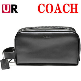 コーチ バッグ セカンドバッグ アクセサリーポーチ ポーチ メンズ レディース COACH 2522 QB/BK レザー スモール セカンドバッグ ブラック