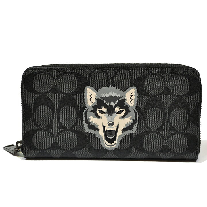 楽天市場】コーチ COACH 財布 長財布 F31520 QB/BK ウルフ 狼 モチーフ 