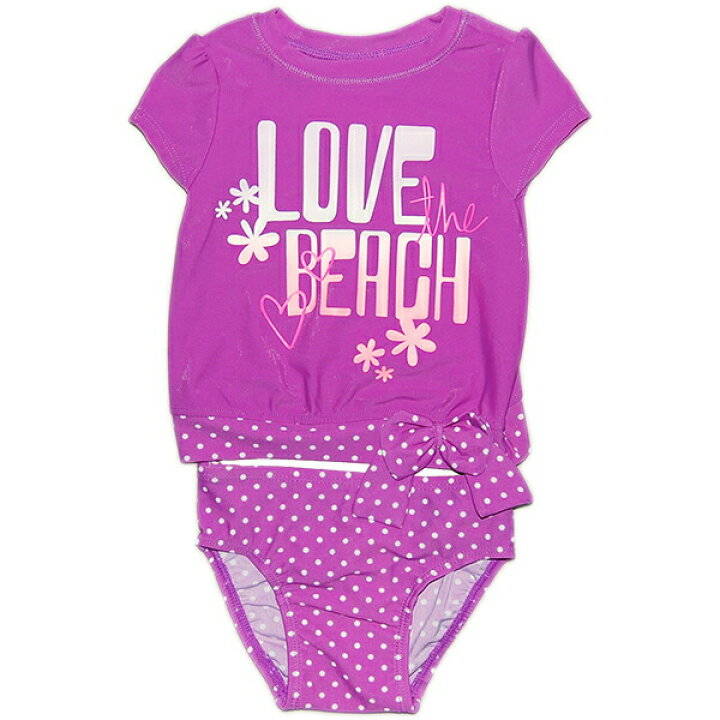 楽天市場 送料無料 5 割引クーポンあり オールドネイビー Old Navy 女の子用パープルリボンlove Beach ラッシュガード 水着上下セット 出産祝い 水玉模様 スイムウェア あす楽対応 楽ギフ 包装選択 Usキッズウェア楽天市場店