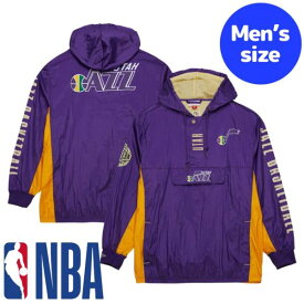【送料無料+割引クーポン】 NBAオフィシャル メンズ ウィンドブレーカー アウター ナイロンジャケット サテンジャケット ユタ・ジャズ Utah Jazz Team OG 2.0 Vintage Windbreaker Jacket