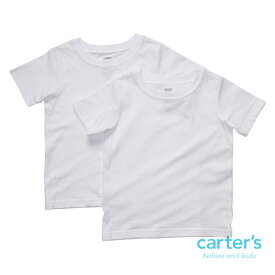 【ニコニコ割対象】 カーターズ carter's 【新サイズ2-14歳用】 男の子用真っ白なエンジェル半袖肌着2枚セット アンダーウェア 子供用下着 肌着 無地Tシャツ 【楽ギフ_包装選択】