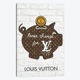 【送料無料+割引クーポン】 米国発のお洒落なオマージュアート Louis Vuitton Logo Need Money For Louis Vuitton ルイ・ヴィトン Louis Vuitton キャンバスアート 絵画 模様替え