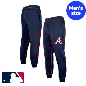 【送料無料+割引クーポン】 MLBオフィシャル New Era ニューエラ メンズ スウェットパンツ ジョガーパンツ ボトムス アトランタ・ブレーブス Atlanta Braves Men's pants Navy