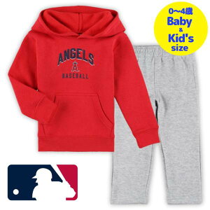�y���������z�y�x�r�[�E�L�b�Y�T�C�Y�i0-4�Ηp�j�z MLB�I�t�B�V���� �L�b�Y�p�㉺2�_�Z�b�g�A�b�v �q���p�㉺�Z�b�g ��J�ĕ� ���T���[���X�E�G���[���X Los Angeles Angels Hoodie & Pants Set