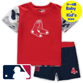 【送料無料+割引クーポン】【ベビー・キッズサイズ（0-4歳用）】 MLBオフィシャル キッズ用上下2点セットアップ 子供用上下セット 吉田正尚 ボストン・レッドソックス Boston Red Sox T-Shirt & Shorts Set