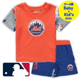 【送料無料+割引クーポン】【ベビー・キッズサイズ（0-4歳用）】 MLBオフィシャル キッズ用上下2点セットアップ 子供用上下セット 千賀滉大 ニューヨーク・メッツ New York Mets T-Shirt & Shorts Set