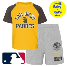 【送料無料+割引クーポン】【ベビー・キッズサイズ（0-4歳用）】 MLBオフィシャル キッズ用上下2点セットアップ 子供用上下セット ダルビッシュ有 サンディエゴ・パドレス San Diego Padres T-Shirt and Shorts Set