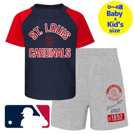 【送料無料+割引クーポン】【ベビー・キッズサイズ（0-4歳用）】 MLBオフィシャル キッズ用上下2点セットアップ 子供用上下セット ヌートバー セントルイス・カージナルス Cardinals T-Shirt and Shorts Set