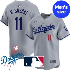 yz MLB W[[OItBV Ki NIKE iCL Y T[XEhW[X XؘN W[W jtH[ jz[ Roki Sasaki Los Angeles Dodgers Road Limited Jersey
