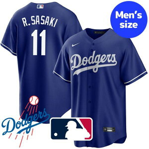 【送料無料】 MLB公式 メジャーリーグオフィシャル 正規品 NIKE ナイキ メンズ ロサンゼルス・ドジャース 佐々木朗希 ジャージ ユニフォーム ユニホーム Roki Sasaki Los Angeles Dodgers Royal Alternate Jer