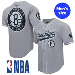 yz NBA ItBVACe Y W[W jtH[gbv gbvX TVc Pro Standard vX^_[h ubNElbc BROOKLYN NETS SCRIPT TAIL MEN'S MESH BUTTON DO