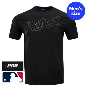 yz MLB Ki Y TVc gbvX W[[OItBV fgCgE^CK[X vX^_[h Pro Standard DETROIT TIGERS TRIPLE BLACK LOGO PRO TEAM MEN'S TOP T-SHIRT