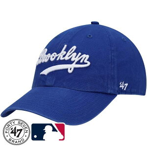 �y���������z MLB���� ���K�i �����Y �L���b�v �X�q �n�b�g �x�[�X�{�[���L���b�v 47 Brand ��J�ĕ� �R�{�R�L ���X�ؘN�� ���T���[���X�E�h�W���[�X Brooklyn Dodgers Logo Cooperstown Collection Clean Up Adju