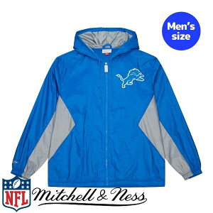 yz NFL Atg Y EBhu[J[ AE^[ WPbg Wp[ ~b`FAhlX Mitchell & Ness fgCgECIY Detroit Lions Playmaker Full-Zip Windbreaker Jacke