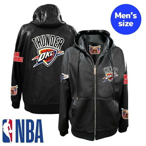 �y���������z NBA���� �����Y �p�[�J�[ �t�[�f�B�[ �����g�b�v�X �W�b�v�A�b�v�p�[�J�[ �W�F�t�E�n�~���g�� Jeff Hamilton �I�N���z�}�V�e�B�E�T���_�[ SGA �V�F�C Oklahoma City Thunder Vegan Leather Full-Z