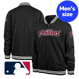 yz MLBItBV Y gbNWPbg W[W Black tBftBAEtB[Y Philadelphia Phillies 47 Wax Pack Pro Camden Track Jacket
