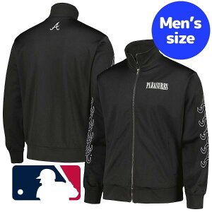 yz MLBItBV Y gbNWPbg W[W Black Ag^Eu[uX Atlanta Braves PLEASURES Pitcher Track Jacket