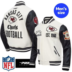 �y���������z NFL���� ���K�i �����Y �A�E�^�[ �X�^�W���� �W���P�b�g �J���U�X�V�e�B�E�`�[�t�X KANSAS CITY CHIEFS MODERN ORIGINALS MEN'S RIB WOOL VARSITY JACKET �v���X�^���_�[�h Pro Standard