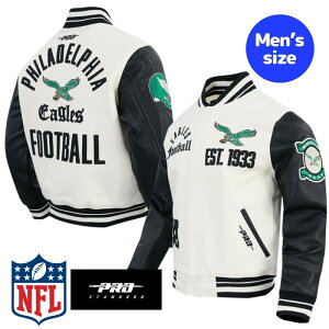 �y���������z NFL���� ���K�i �����Y �A�E�^�[ �X�^�W���� �W���P�b�g �t�B���f���t�B�A�E�C�[�O���X PHILADELPHIA EAGLES MODERN ORIGINALS MEN'S RIB WOOL VARSITY JACKET �v���X�^���_�[�h Pro Standard