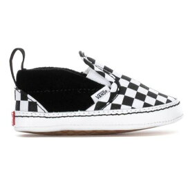 【送料無料+割引クーポン】【海外限定】 Vans ヴァンズ バンズ 【ベビー（8.0-10.5cm）】 Vans SLIP-ON Crib bootie（Black/True White） スニーカー 子供靴 出産祝い ファーストシューズ