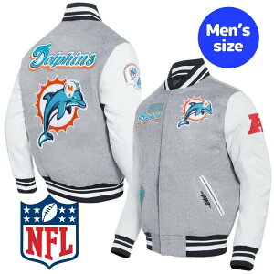 yz Pro Standard vX^_[h NFL Y AE^[ o[VeBWPbg X^W Atg }CA~EhtBY MIAMI DOLPHINS RETRO CLASSIC RIB WOOL VARSITY JACKET