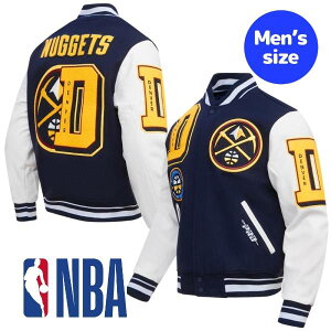 �y���������z Pro Standard �v���X�^���_�[�h NBA���� �����Y �A�E�^�[ �o�[�V�e�B�W���P�b�g �X�^�W���� �W�����p�[ �f���o�[�E�i�Q�b�c DENVER NUGGETS MASHUP RIB WOOL VARSITY JACKET