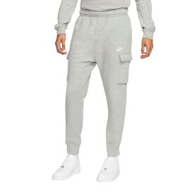 【送料無料+割引クーポン】【メンズ】 ナイキ Nike Sportswear Club フリースカーゴパンツ（Dark Grey Heather/Matte Silver/White） スウェット ボトム Men's Pants