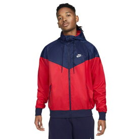 【送料無料+割引クーポン】【メンズ・Men's】 ナイキ Nike Sportswear Windrunner Hooded Jacket（University Red/Midnight Navy） ジャケット アウター ジャンパー