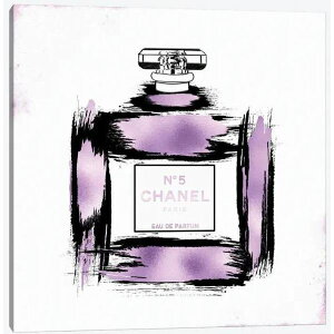 yz č̂ȃuhI}[WA[g Metallic Purple & Black Grunged No5 Paris Perfume Bottle Vl CHANEL LoXA[g G