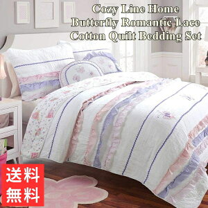 �y���������z Cozy Line Home �R�[�W�[���C�� �z�[�� Butterfly Romantic Lace���o�[�V�u���x�b�h�L���g�Z�b�g �ԕ��x�b�h�J�o�[ �x�b�g�J�o�[ �Q�� �z�c�J�o�[