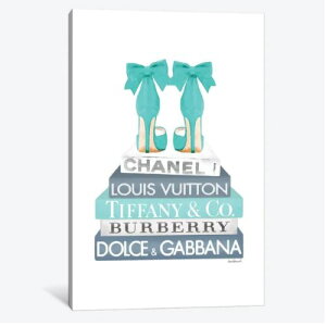 yz č̂ȃuhI}[WA[g Blue And Teal Fashion Books With Bow Shoes eBt@j[ Tiffany LoXA[g G ͗lւ Vzj