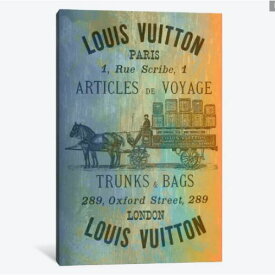 【送料無料+割引クーポン】 米国発のお洒落なブランドオマージュアート Vintage Woodgrain Louis Vuitton Sign 2 ヴィトン Vuitton キャンバスアート 絵画 模様替え 引越し祝い 新築祝い