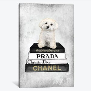 �y���������z �č����̂������ȃu�����h�I�}�[�W���A�[�g Books Of Fashion, Grey, Maltese, Grey Grunge �v���_ PRADA �L�����o�X�A�[�g �G�� �C���e���A �͗l�ւ� �V�z�j��