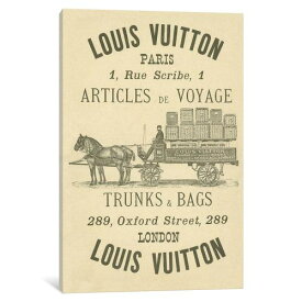 【送料無料+割引クーポン】 米国発のお洒落なブランドオマージュアート Vintage Woodgrain Louis Vuitton Sign 3 ヴィトン Vuitton キャンバスアート 絵画 模様替え 引越し祝い 新築祝い