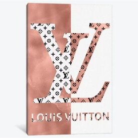 【送料無料+割引クーポン】 米国発のお洒落なブランドオマージュアート 24 Karat Fashion Rose Gold ヴィトン Vuitton キャンバスアート 絵画 インテリア 模様替え 引越し祝い 新築祝い 待合室 会議室