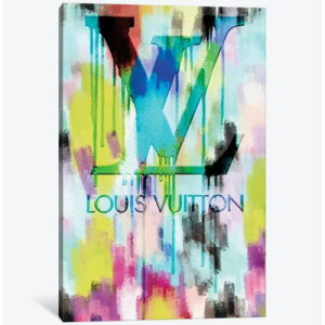 �y���������z �č����̂������ȃu�����h�I�}�[�W���A�[�g Crazy Colorful Fashion Drip Grunged ���B�g�� Vuitton �L�����o�X�A�[�g �G�� �C���e���A �͗l�ւ� ���z���j�� �V�z�j��