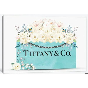 yz č̂ȃuhI}[WA[g Teal Fashion Shopping Bag With White Pink & Blue Florals eBt@j[ Tiffany LoXA[g G