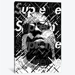 �y���������z �č����̂������ȃu�����h�I�}�[�W���A�[�g Big Supreme Black&White �V���v���[�� Supreme �L�����o�X�A�[�g �G�� �C���e���A �͗l�ւ� ���z���j�� �V�z�j�� �ҍ��� ��c��