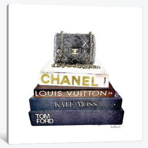 �y���������z �č����̂������ȃu�����h�I�}�[�W���A�[�g Stack Of Fashion Books With A Chanel Bag �V���l�� CHANEL �L�����o�X �G�� �C���e���A �͗l�ւ� ���z���j�� �V�z�j��