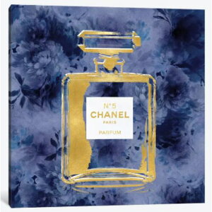 �y���������z �č����̂������ȃu�����h�I�}�[�W���A�[�g Gold Perfume On Blue Flowers �V���l�� CHANEL �L�����o�X�A�[�g �G�� �C���e���A �͗l�ւ� ���z���j�� �V�z�j�� �ҍ��� ��c��